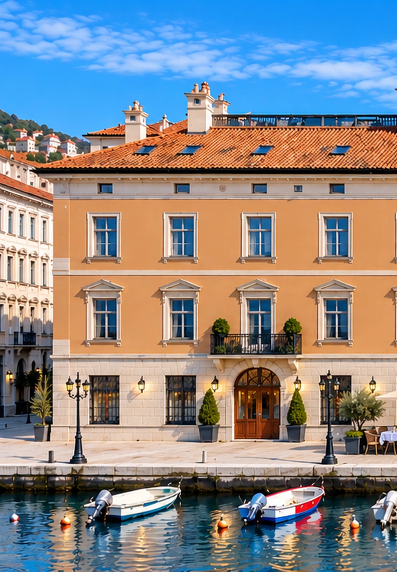 La facciata del Palazzo sulla riva del canale, dove si trova il negozio 225 m²